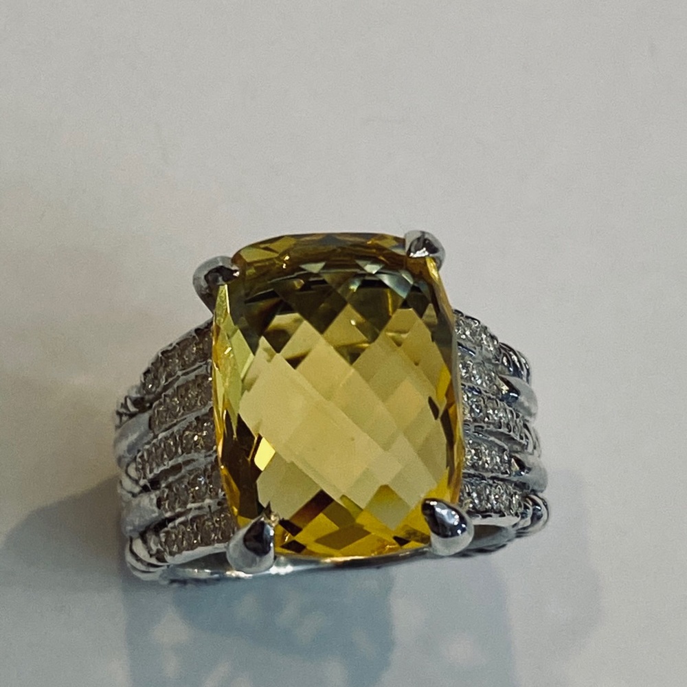 ♥️♥️SOLD♥️♥️DAVID YURMAN Tides Ring Lemon Citrine - Picture 3 of 12